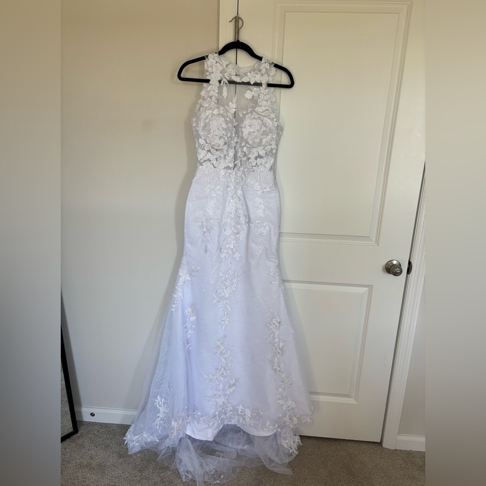 Elegant White Lace Gown